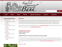 Tablet Screenshot of canfieldccband.org